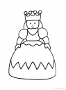 omalovánka princezna s korunkou
