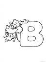 letter B: bear (medvěd)