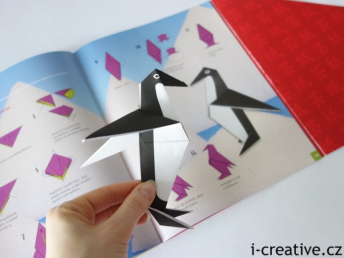 origami tučňák