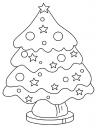 omalovánka vánoční stromeček