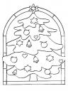 šablona na window colours vánoční stromeček