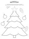 vánoční pracovní list - vystřihovánka stromeček