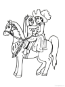 omalovánka princ a princezna na koni