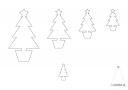 šablona vánoční stromeček