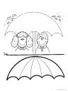 vystřihovánka počasí - deštník