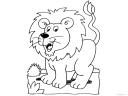 kreslený lev