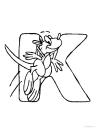 letter K: kangaroo (klokan)
