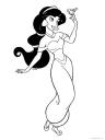 princezna Jasmína - Aladin omalovánky