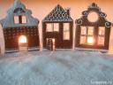 vánoční svítící domečky z perníku