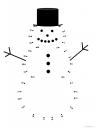 snowman connect dots