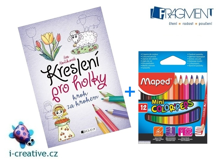 Soutěž o knížku Kreslení pro holky krok za krokem + Maped Mini pastelky