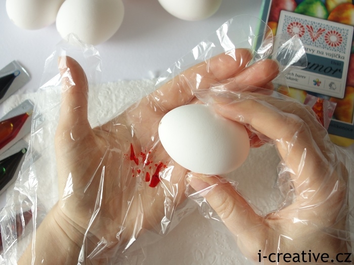 mramorová technika barvení vajíček