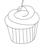 cupcake omalovánka