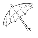 deštník k vytisknutí